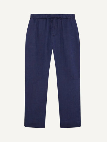Straight-Leg Relax Fit Blue Trousers