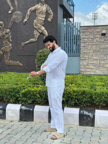 Premium & Luxury Feel Soft Cotton Cord Set White