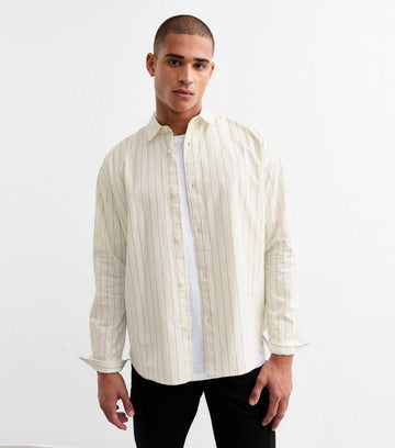 White Vertical Stripe Shirt