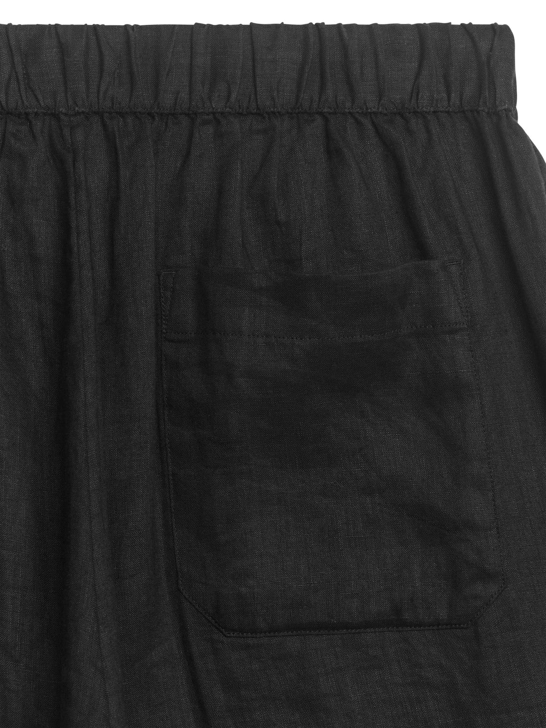 Straight-Leg Relax Fit Black Trousers