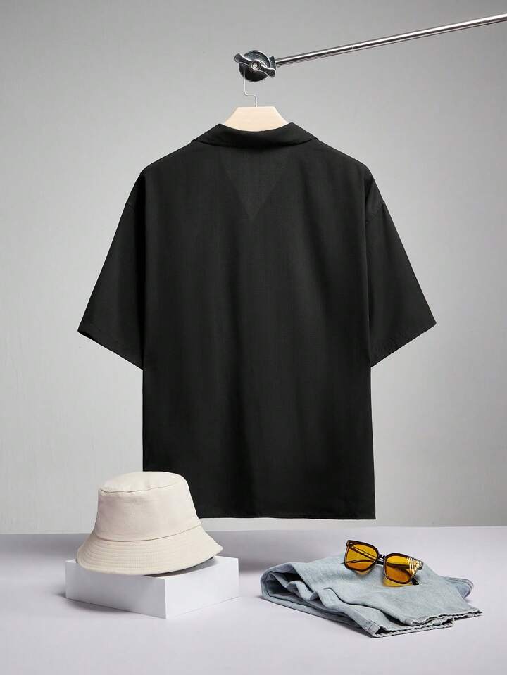 Botanic Noir Cuban Shirt Black