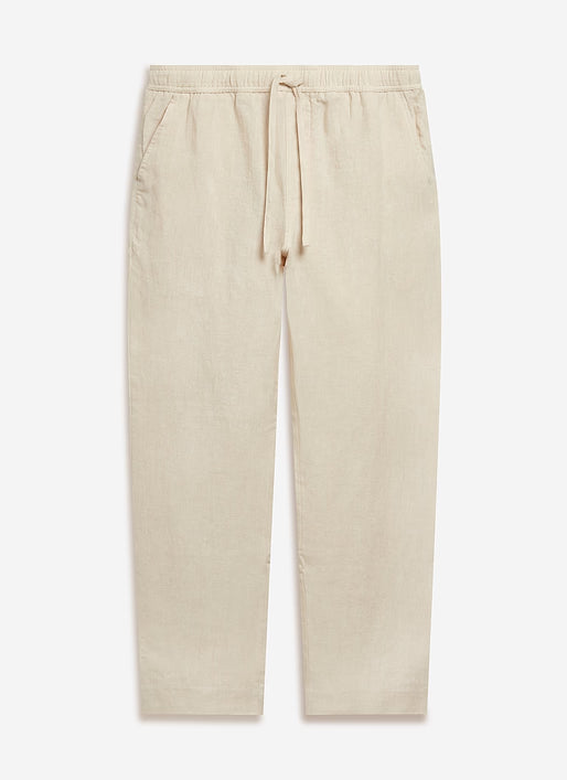 Straight-Leg Relax Fit Cream Trousers