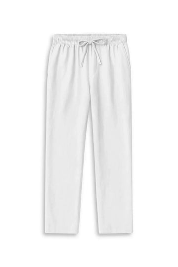 Straight-Leg Relax Fit Trousers White