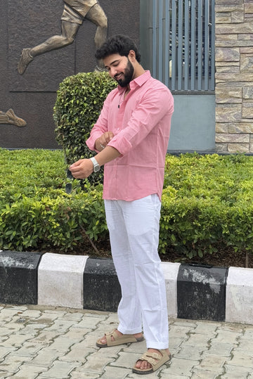 Premium & Luxury Feel Soft Cotton Set Pink & White