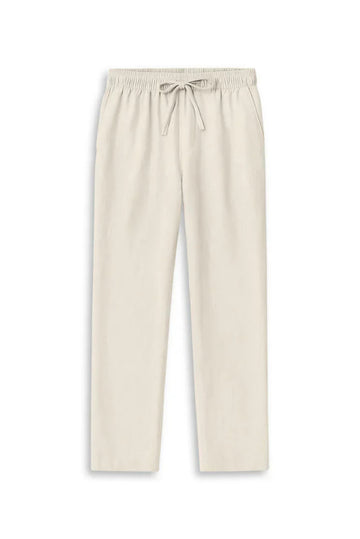 Straight-Leg Relax Fit Trousers Cream