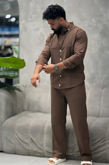 Linen Blend Top & Bottom Pair