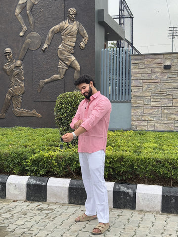Premium & Luxury Feel Soft Cotton Set Pink & White