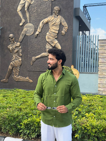 Premium & Luxury Feel Soft Cotton Shirt Olive Green
