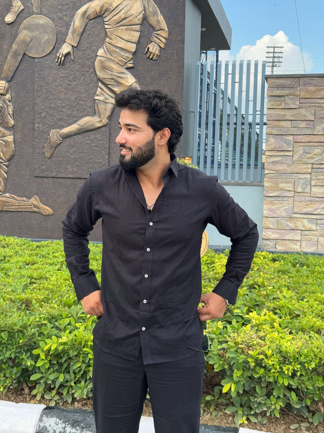 Premium & Luxury Feel Soft Cotton Cord Set Black