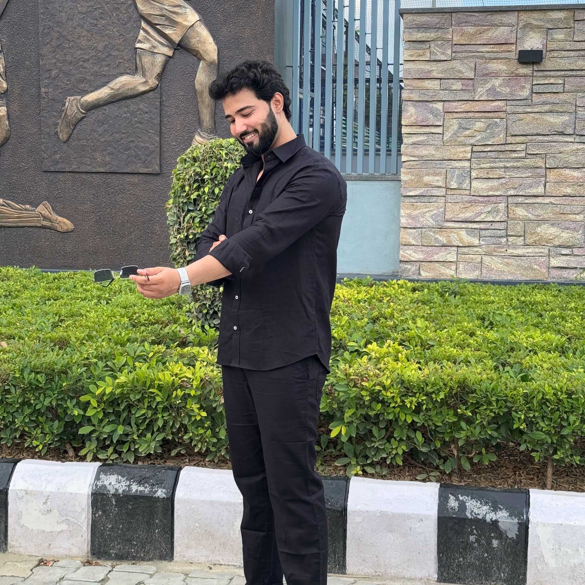 Premium & Luxury Feel Soft Cotton Cord Set Black