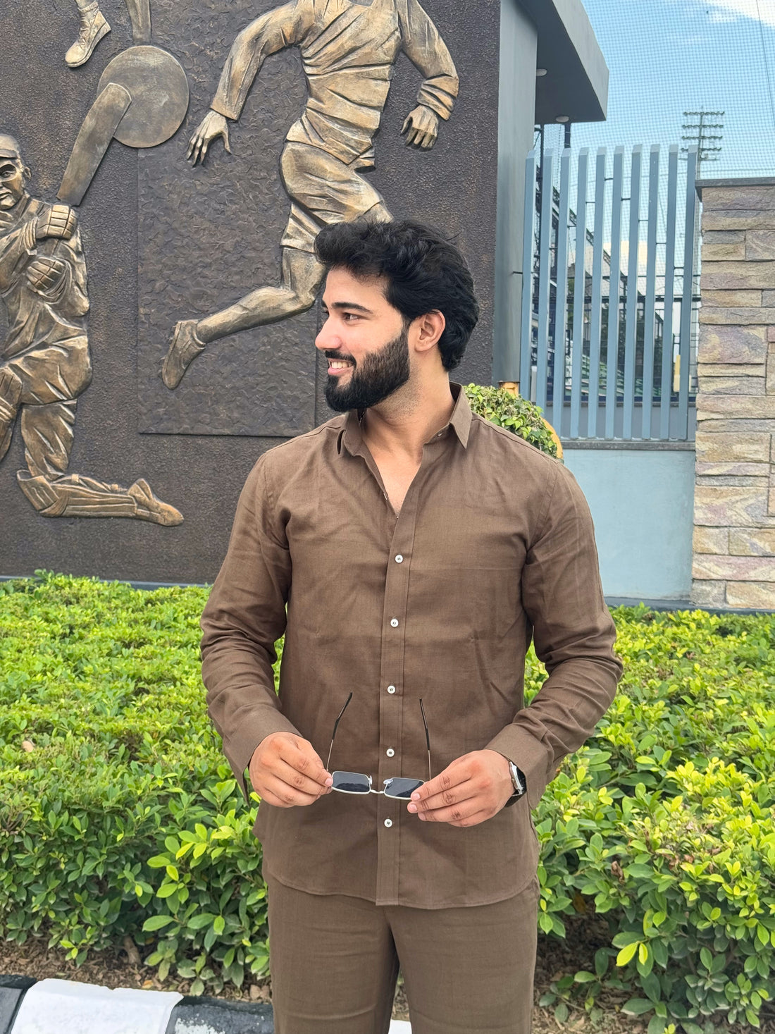 Premium & Luxury Feel Soft Cotton Cord Set Brown