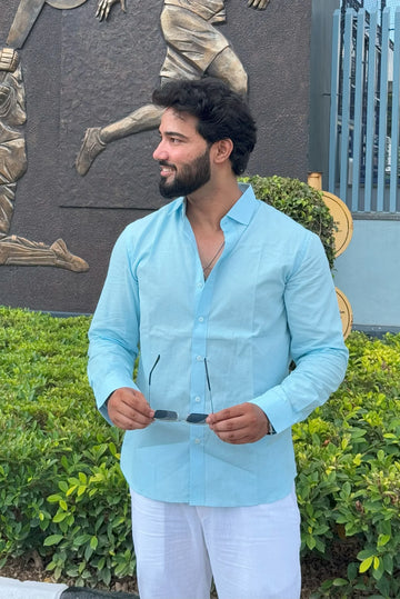 Premium & Luxury Feel Soft Touch Shirt Sky Blue