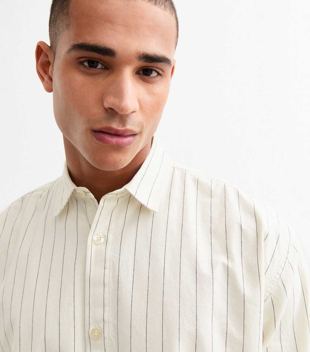 White Vertical Stripe Shirt